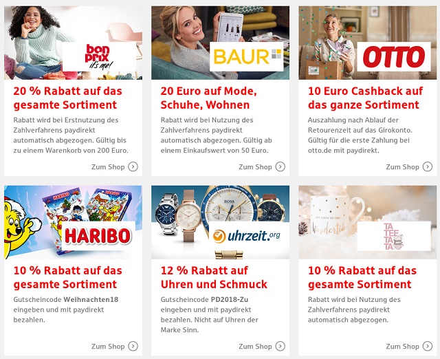 Paydirekt Rabatt-Aktionen